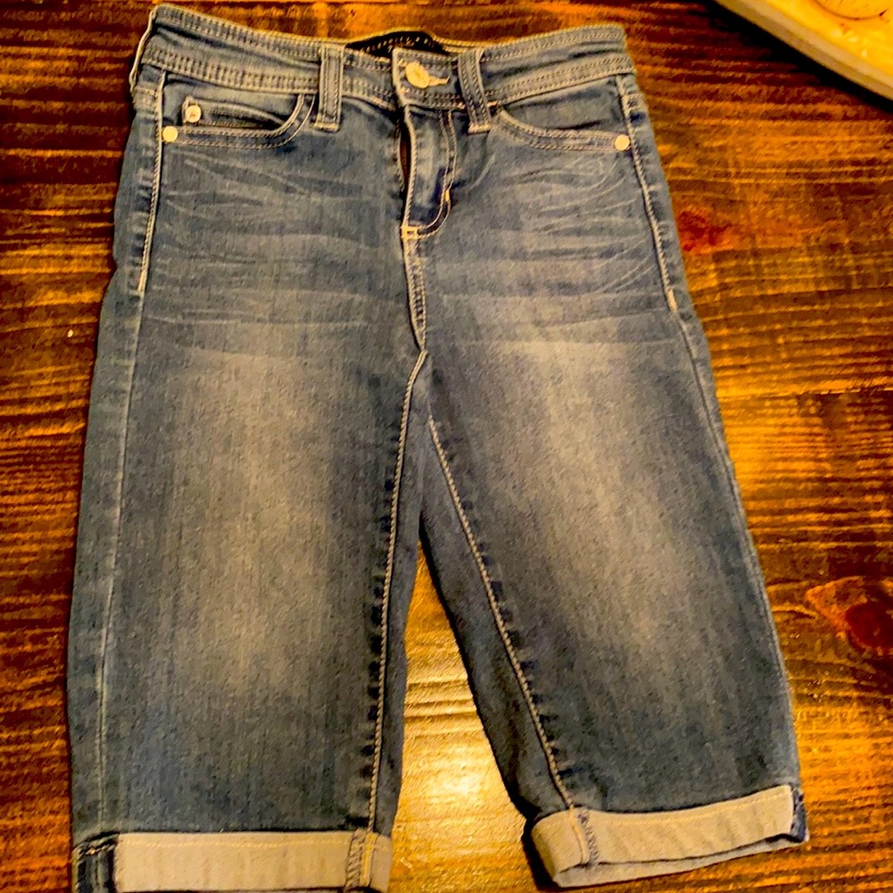 Girls Celebrity pink denim shorts